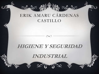 ERIK AMARU CÁRDENAS
CASTILLO
HIGIENE Y SEGURIDAD
INDUSTRIAL
 