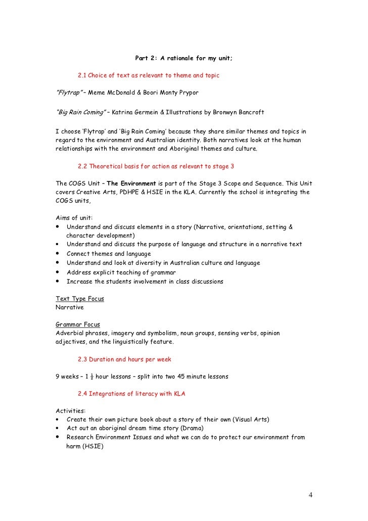 Erika Rimes Stage 3 English Unit