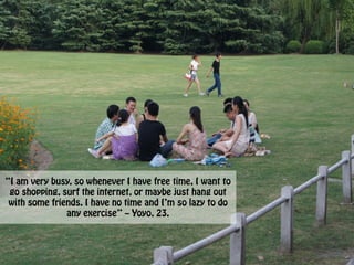 Why Chinese Girls (17-23) don't like to exercise?