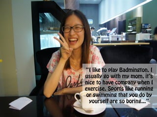 Why Chinese Girls (17-23) don't like to exercise?
