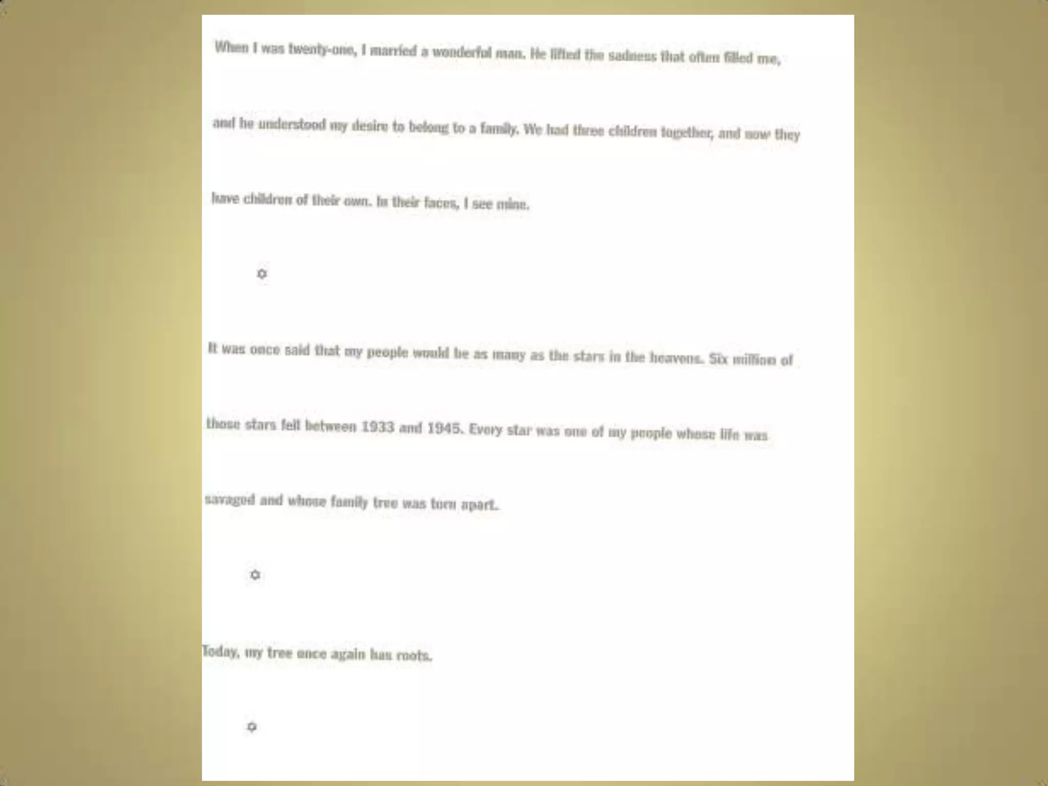 Erika's story powerpoint