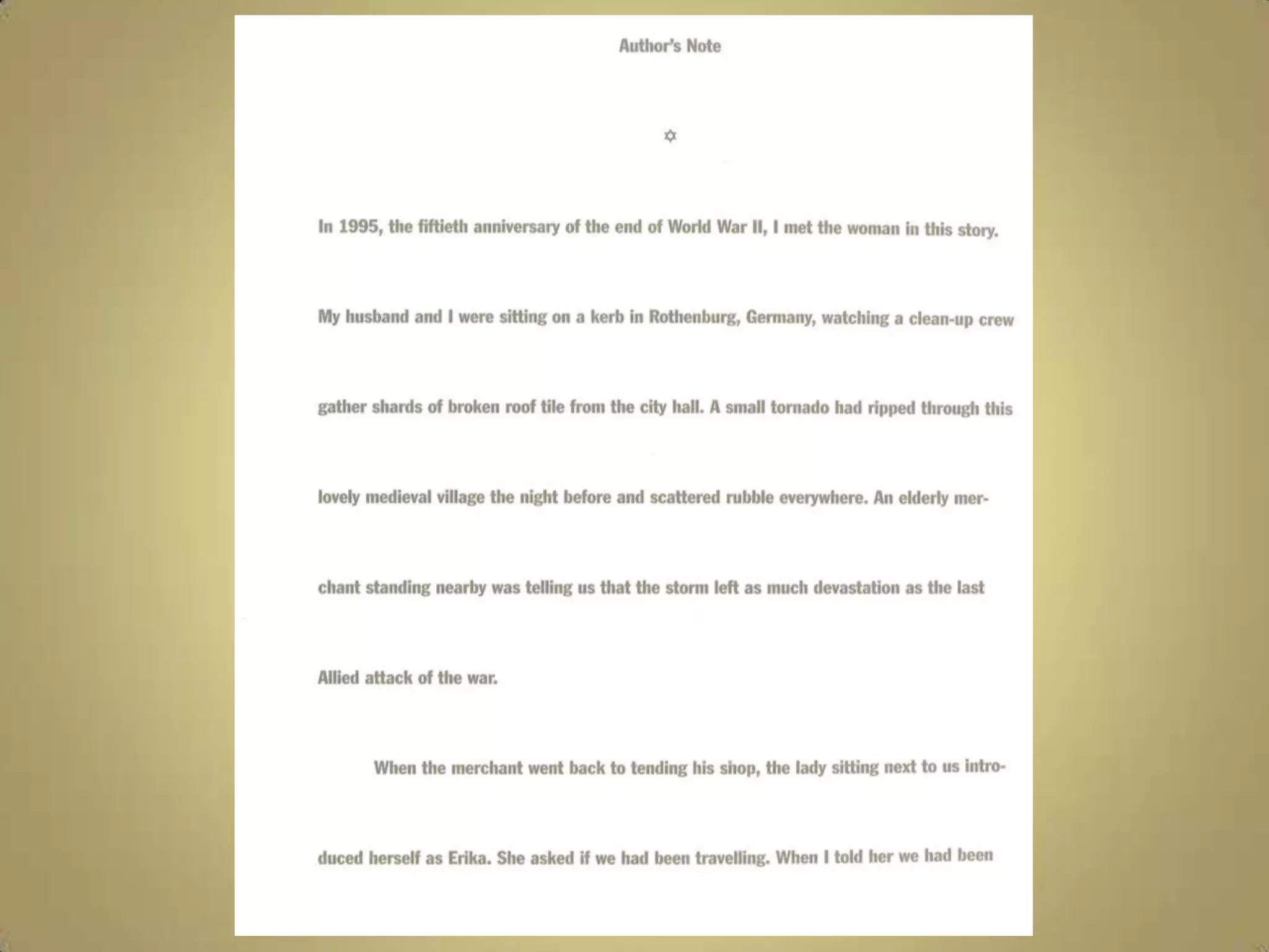 Erika's story powerpoint