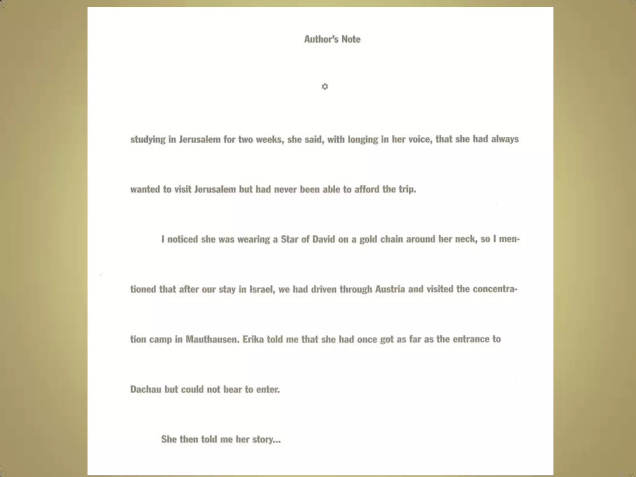 Erika's story powerpoint