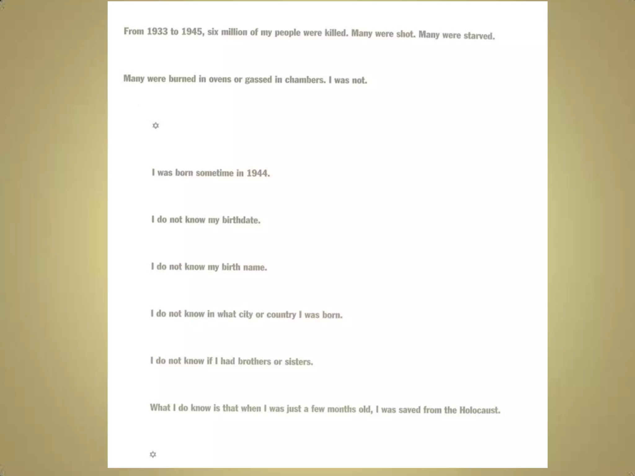 Erika's story powerpoint