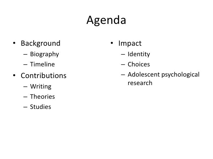😍 Erik erikson background. Psychosocial Theory. 20190217