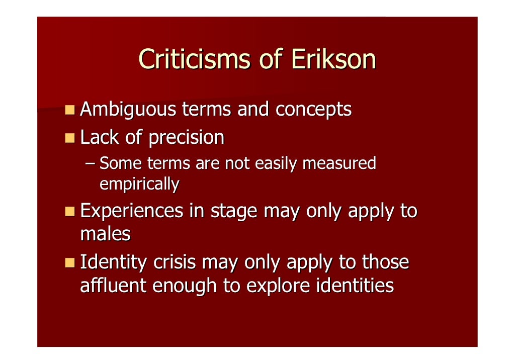 Erik erikson the life span approach