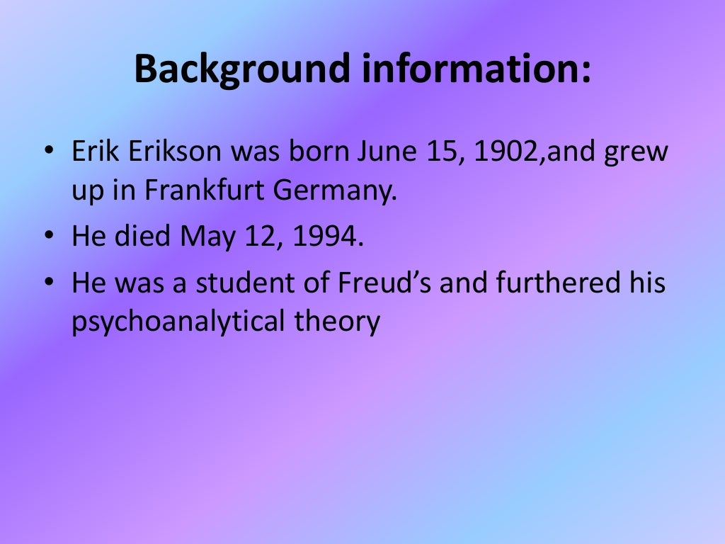 Erik erikson powerpoint
