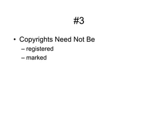 Tax Law Exists#3Copyrights Need Not Be