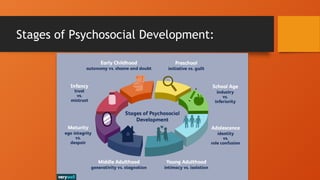 Stages of Psychosocial Development:
 