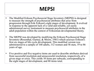Mepsi Example Erik Erikson's Psychosocial Stages of Development | PPTX