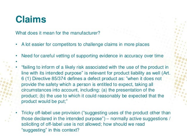 Product liability directive