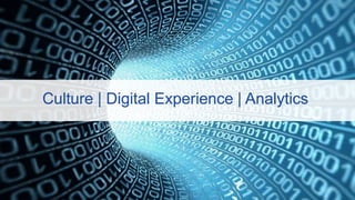 Culture | Digital Experience | Analytics
 