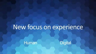 New focus on experience
DigitalHuman
 