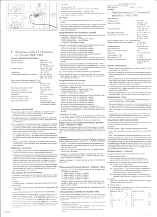Eripm notice récepteur télécommande p2 sel102028