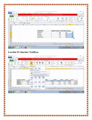 Lección 33: Insertar Gráficos.
 
