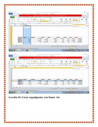 Lección 36: Crear organigrama con Smart Art
 
