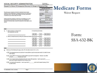Medicare Forms
Waiver Request
Form:
SSA-632-BK
 