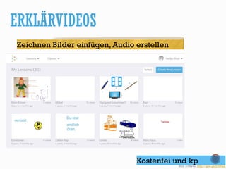 ERKLÄRVIDEOS
Bild: DTRave, http://goo.gl/JOU0aX
Zeichnen Bilder einfügen, Audio erstellen
Kostenfei und kp
 