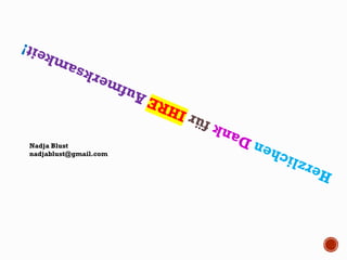 Nadja Blust
nadjablust@gmail.com
 