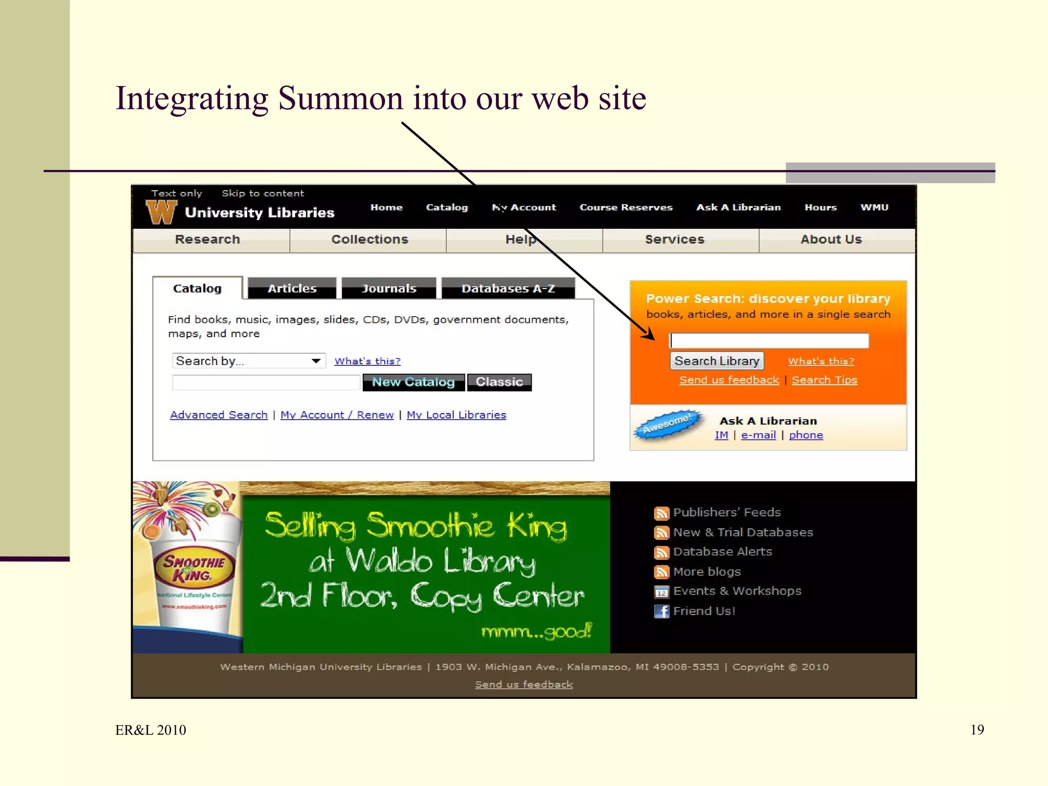 Integrating Summon into our web site 