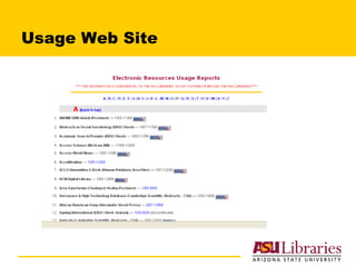 Usage Web Site 