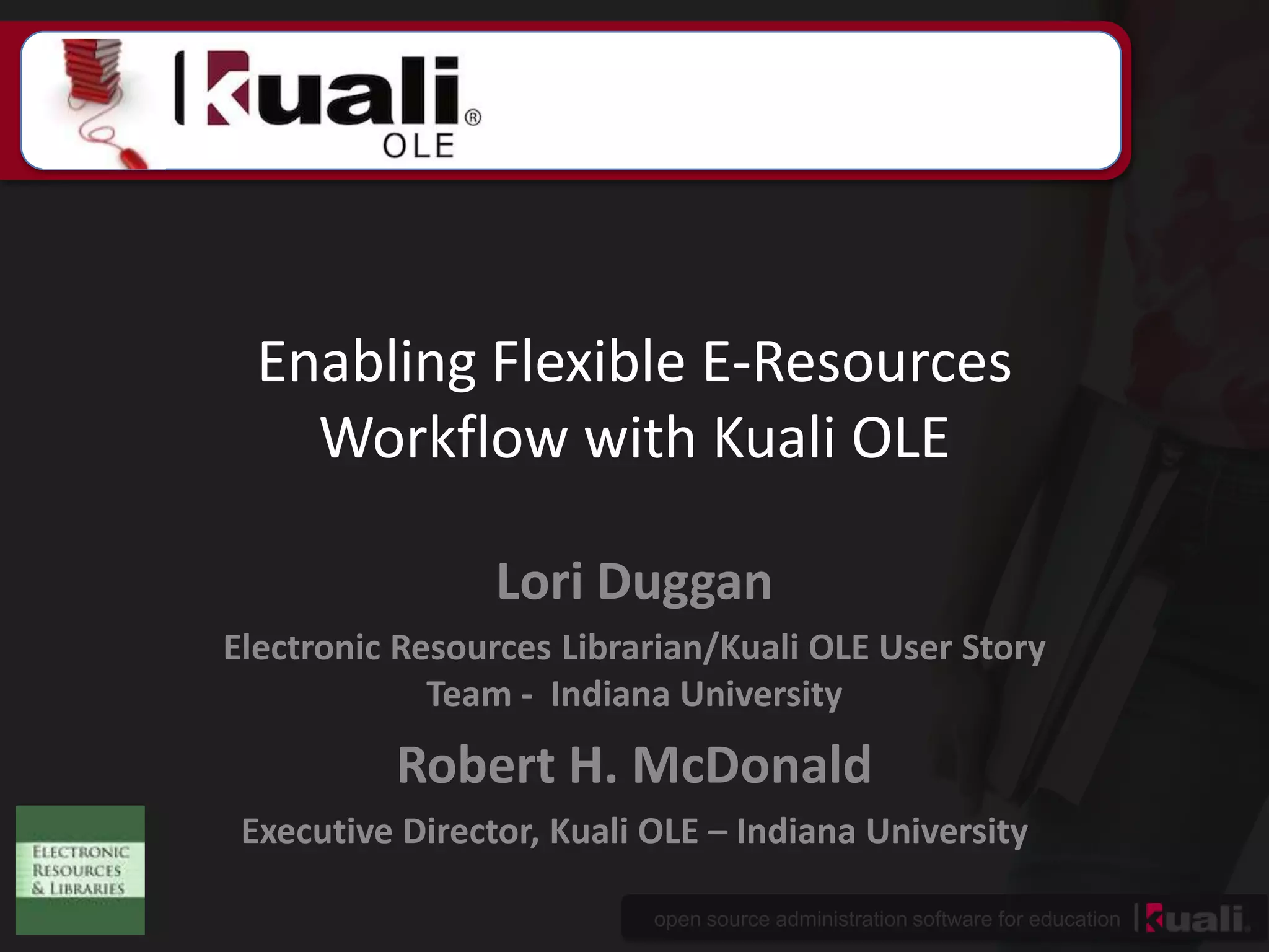 In Progress – Electronic Resources 