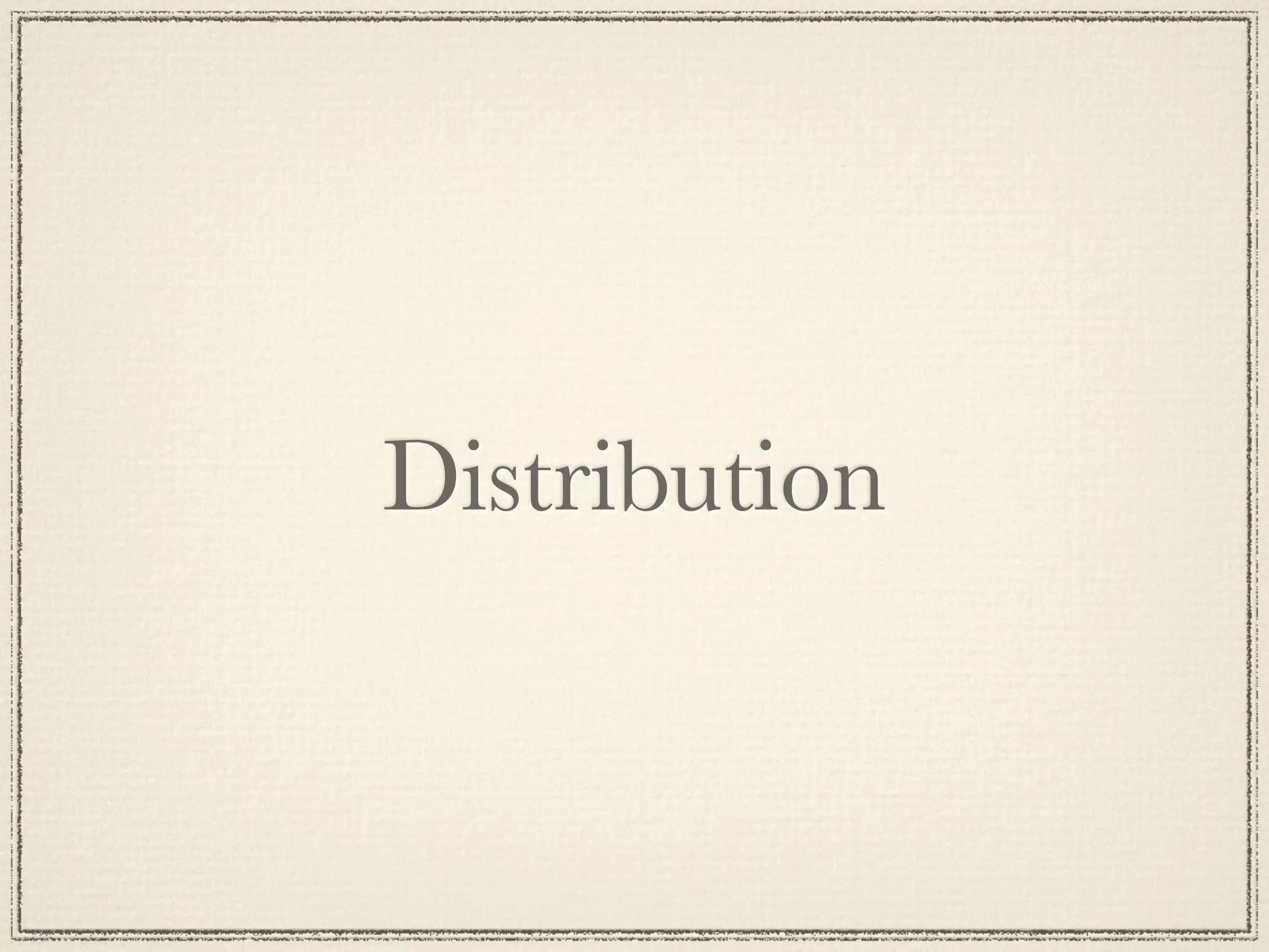 Distribution 