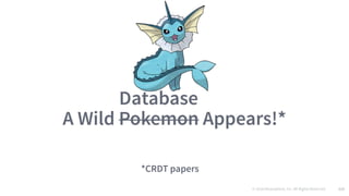 © 2016 Mesosphere, Inc. All Rights Reserved. 122
A Wild Pokemon Appears!*
*CRDT papers
Database
 