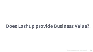 © 2016 Mesosphere, Inc. All Rights Reserved. 138
Does Lashup provide Business Value?
 