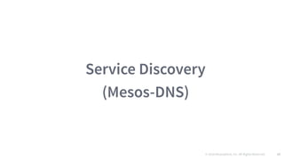 © 2016 Mesosphere, Inc. All Rights Reserved. 33
Service Discovery
(Mesos-DNS)
 