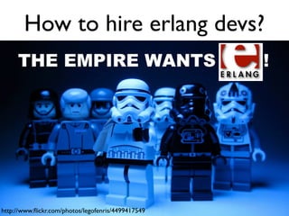 How to hire erlang devs?




http://www.ﬂickr.com/photos/legofenris/4499417549
 