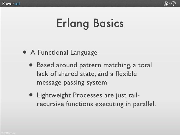 Erlang Basics A Functional