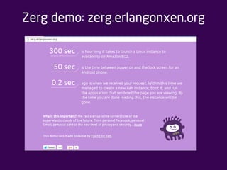 Zerg demo: zerg.erlangonxen.org 
 