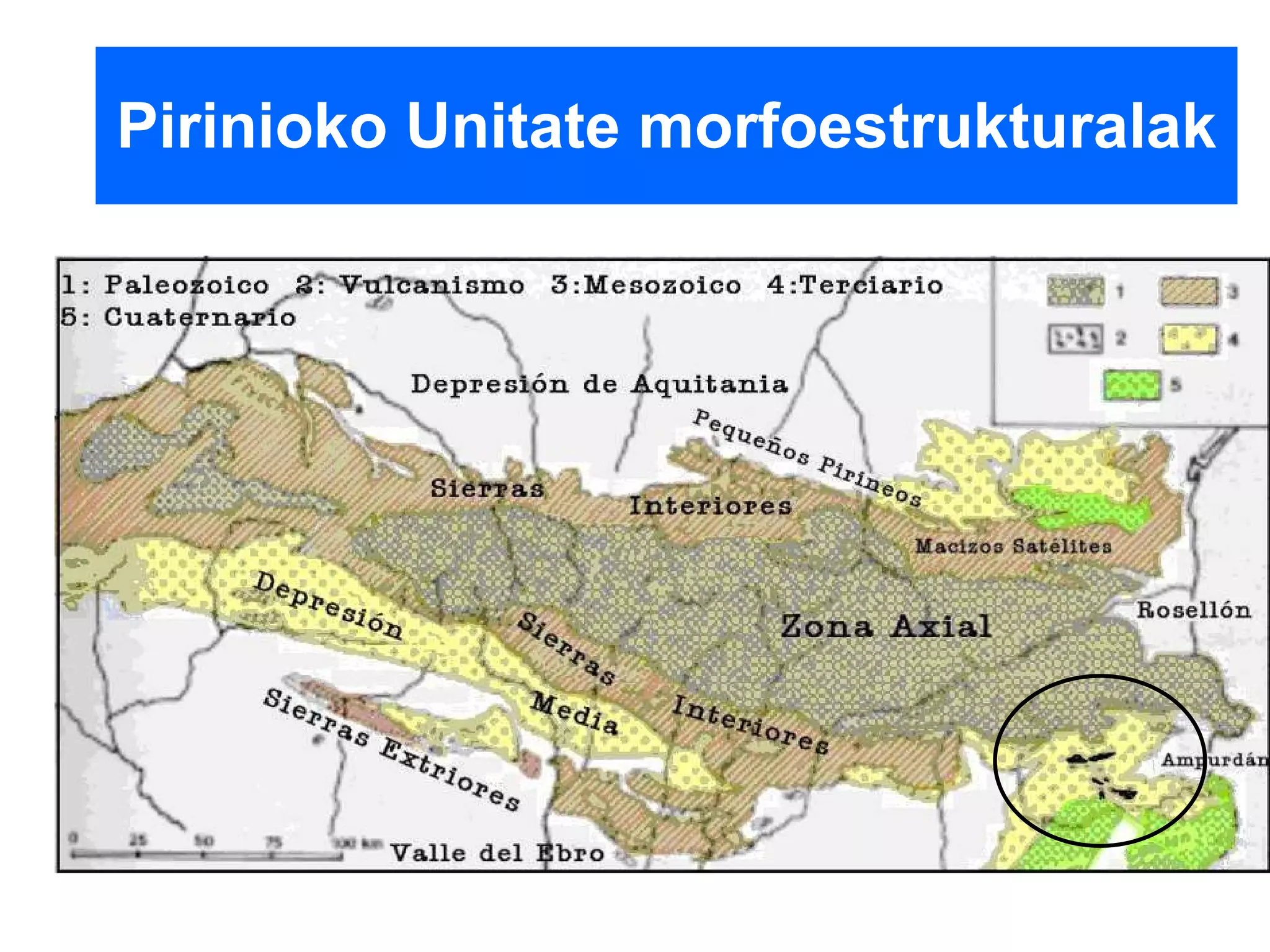 Pirinioko Unitate morfoestrukturalak 