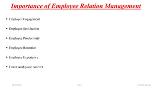employee relation and labour laws notes mba | PDF