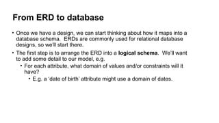 ERM Oracle Database - Entity Relationship | PPTX