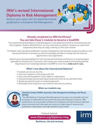 Enterprise risk magazine - IRM India Affiliate | PDF