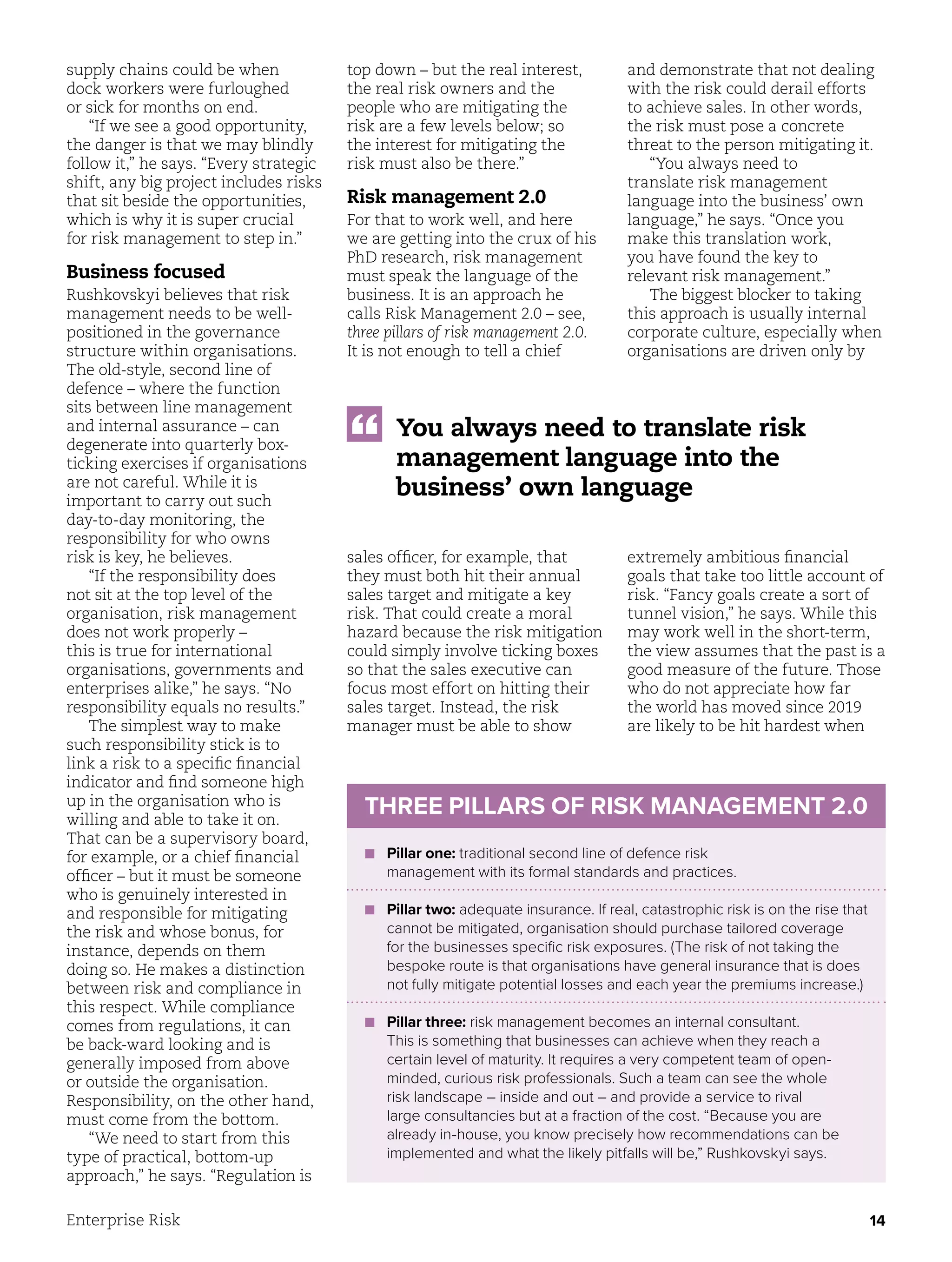 Risk Management for New Era - Risk Magazine Spring 2023 | PDF