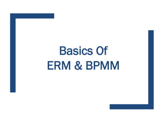 Basics Of
ERM & BPMM
 
