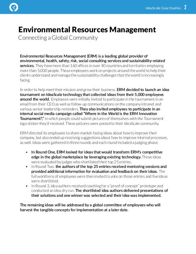 case study on environmental resources