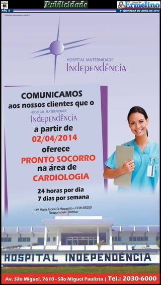 1a
quinzENA de abril DE 2014Pág 8
PublicidadePublicidade
 