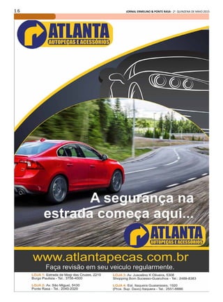 1 6 JORNAL ERMELINO & PONTE RASA - 2a
. QUINZENA DE MAIO 2015
 