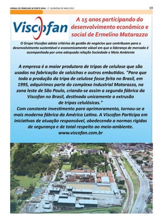 19JORNAL DE ERMELINO & PONTE RASA - 2a
. QUINZENA DE MAIO 2015
 