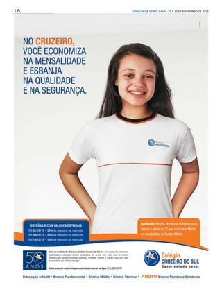 1 6 ERMELINO & PONTE RASA - 15 A 30 DE NOVEMBRO DE 2015
Esporte
DeBRITO
 