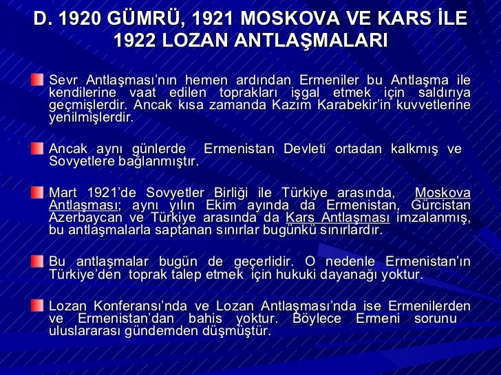 Gümrü moskova kars antlaşmalari kronolojik Gümrü moskova kars antlaşmalari kronolojik
