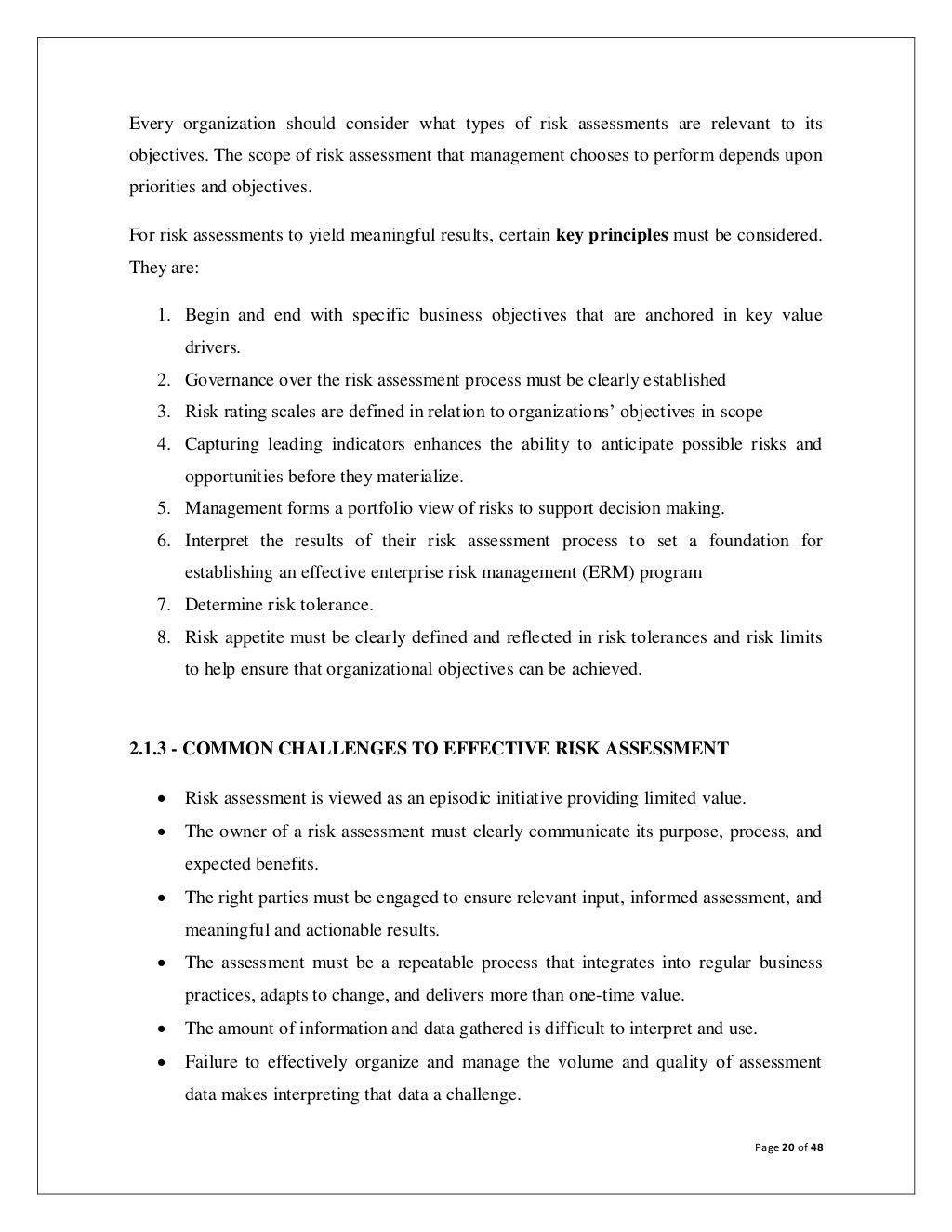 Enterprise Risk Management