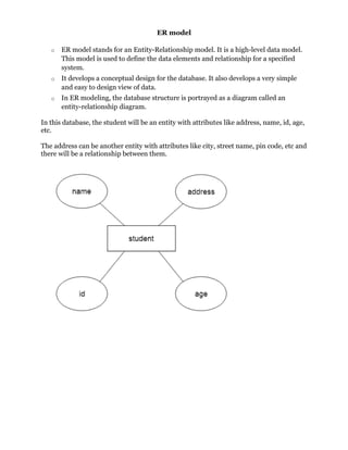 Single Er Model ER Model Concepts and ER Diagram Constructions | PDF