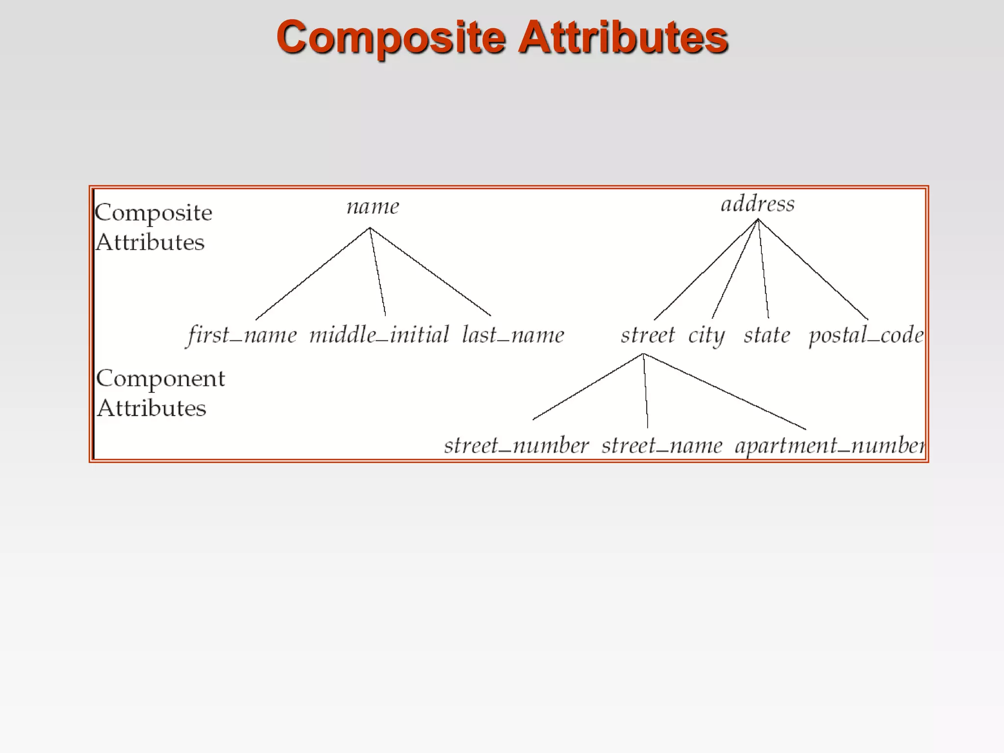 Composite Attributes
 