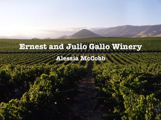 Ernest and Julio Gallo Winery
        Alessia McCobb
 