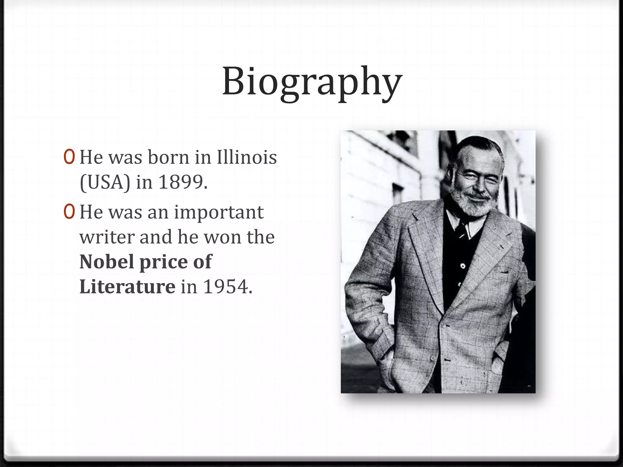 Ernest miller hemingway PPTX